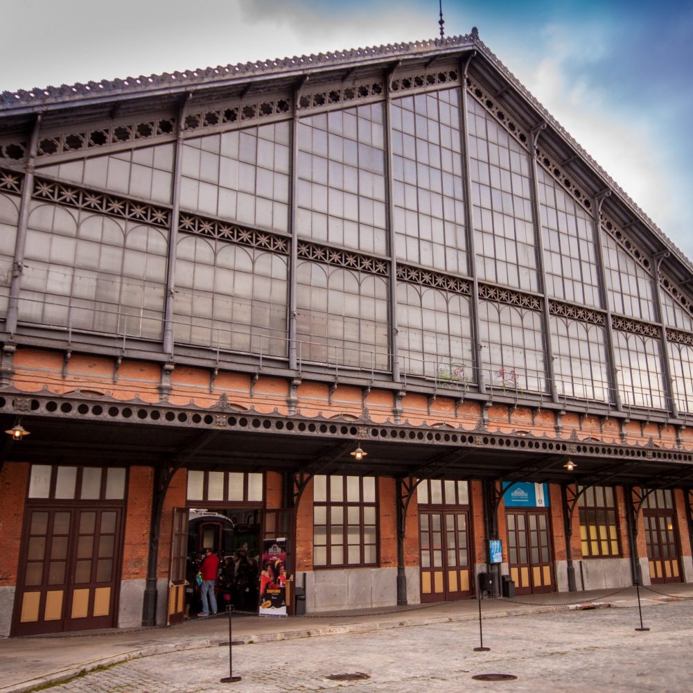 Fachada de la antigua estación Delicias de Madrid, actual sede del Museo del Ferrocarril.